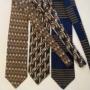 3 Emilio Romano 100% Italian silk ties.
